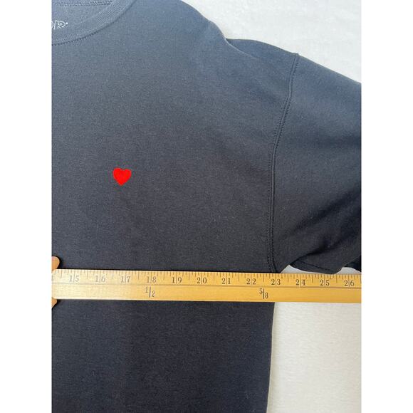 Taylor Swift LOVER Era Black Crewneck Red Heart Embroidered Tour Merch sz L - Picture 5 of 6